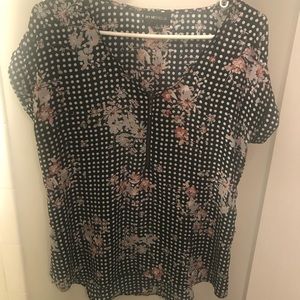 My Michelle floral zipper top size large